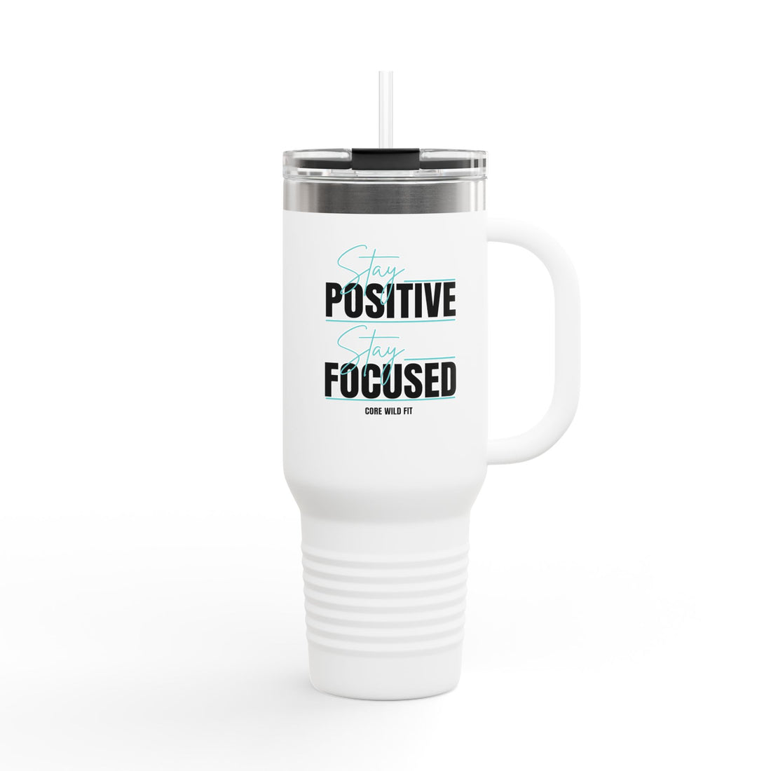 Stay Positive Insulated Travel Mug, 40oz | Motivational Gift for On-the-Go | Ideal for Office, Yoga, Commute, Birthdays, Self-Care