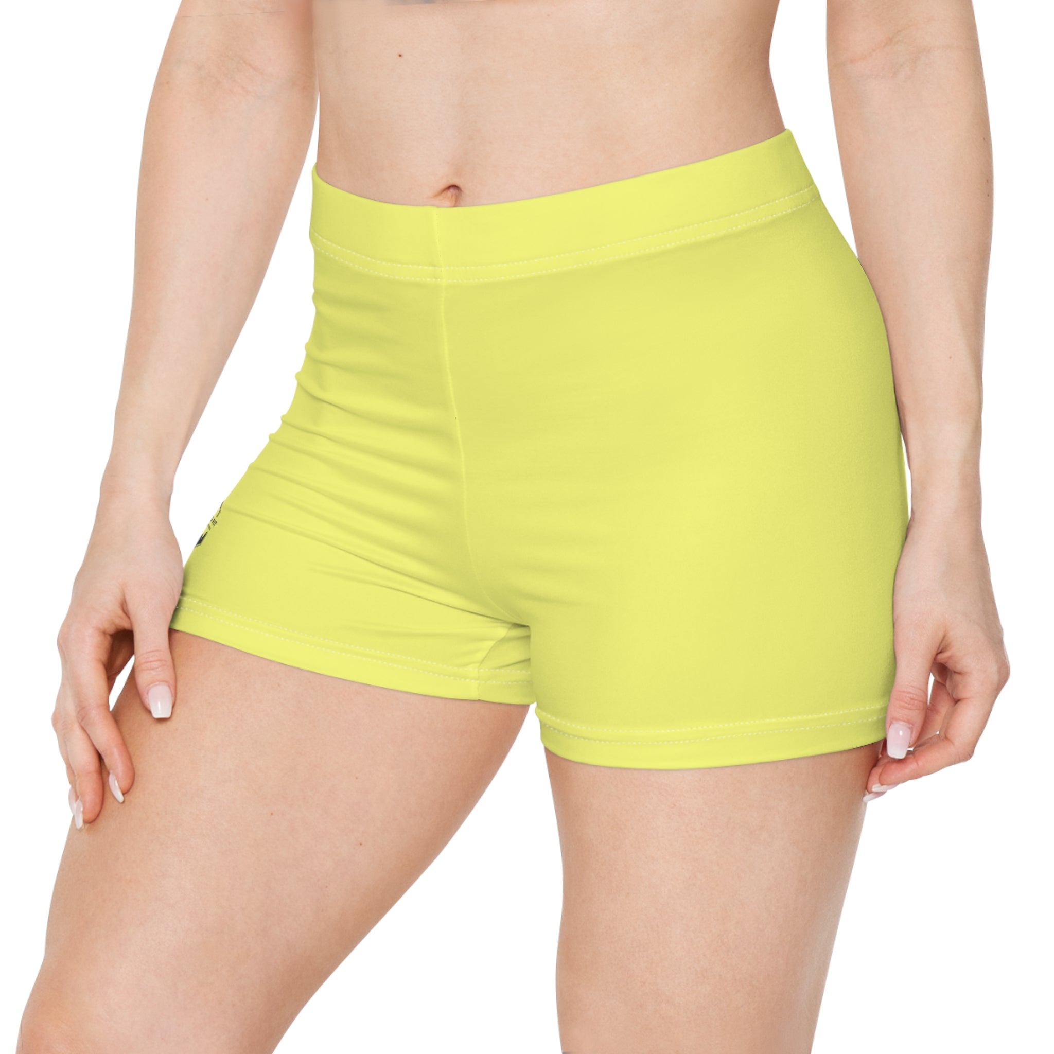 Bright Yellow Women's Shorts, Summer Activewear, Comfortable Lounge Shorts, Beachwear, Stylish Sports Shorts